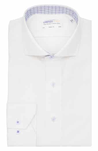 Lorenzo Uomo Trim Fit Textured Cotton Dress Shirt