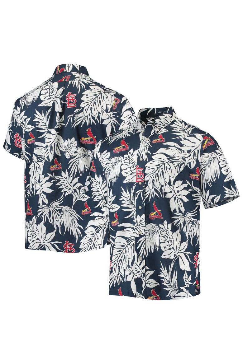 Men's Reyn Spooner Navy St. Louis Cardinals Aloha Button-Up Shirt, Main, color, Navy