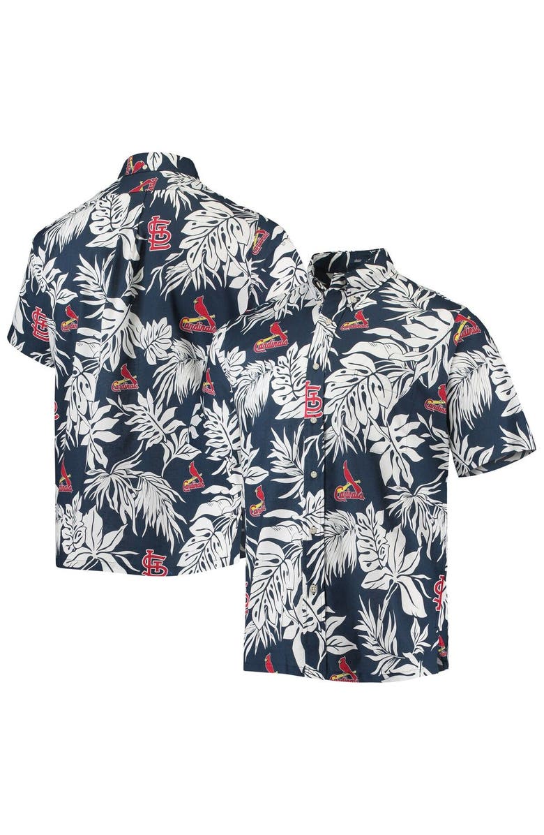 Reyn Spooner Men's Reyn Spooner Navy St. Louis Cardinals Aloha Button-Up Shirt, Main, color, Navy