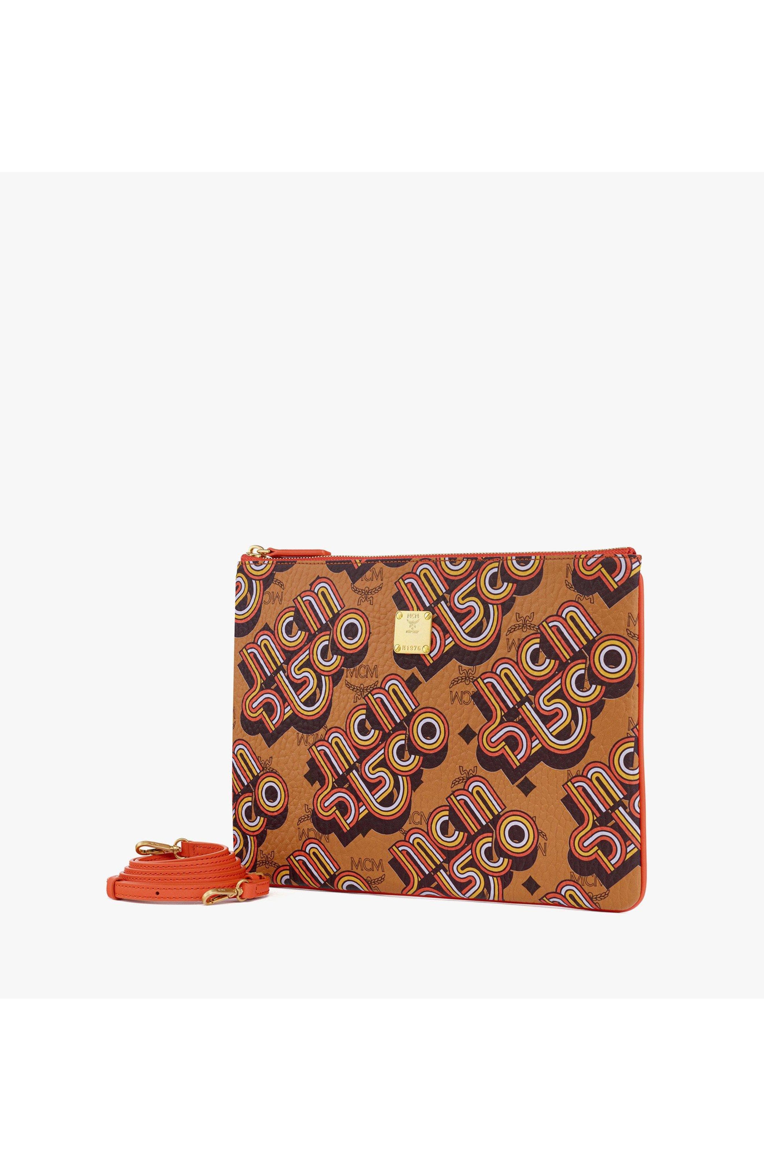 Aren Crossbody Pouch in Disco Visetos, Alternate, color, Cognac