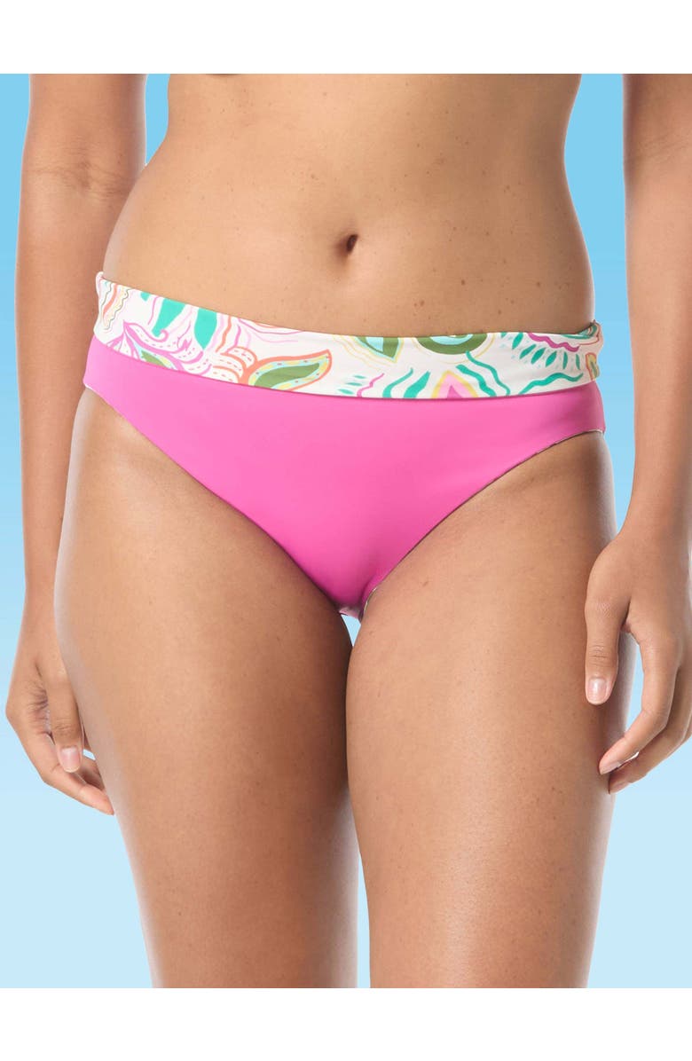 COCO REEF Solstice Bloom High Waist Reversible Bikini Bottom, Alternate, color, Ivory