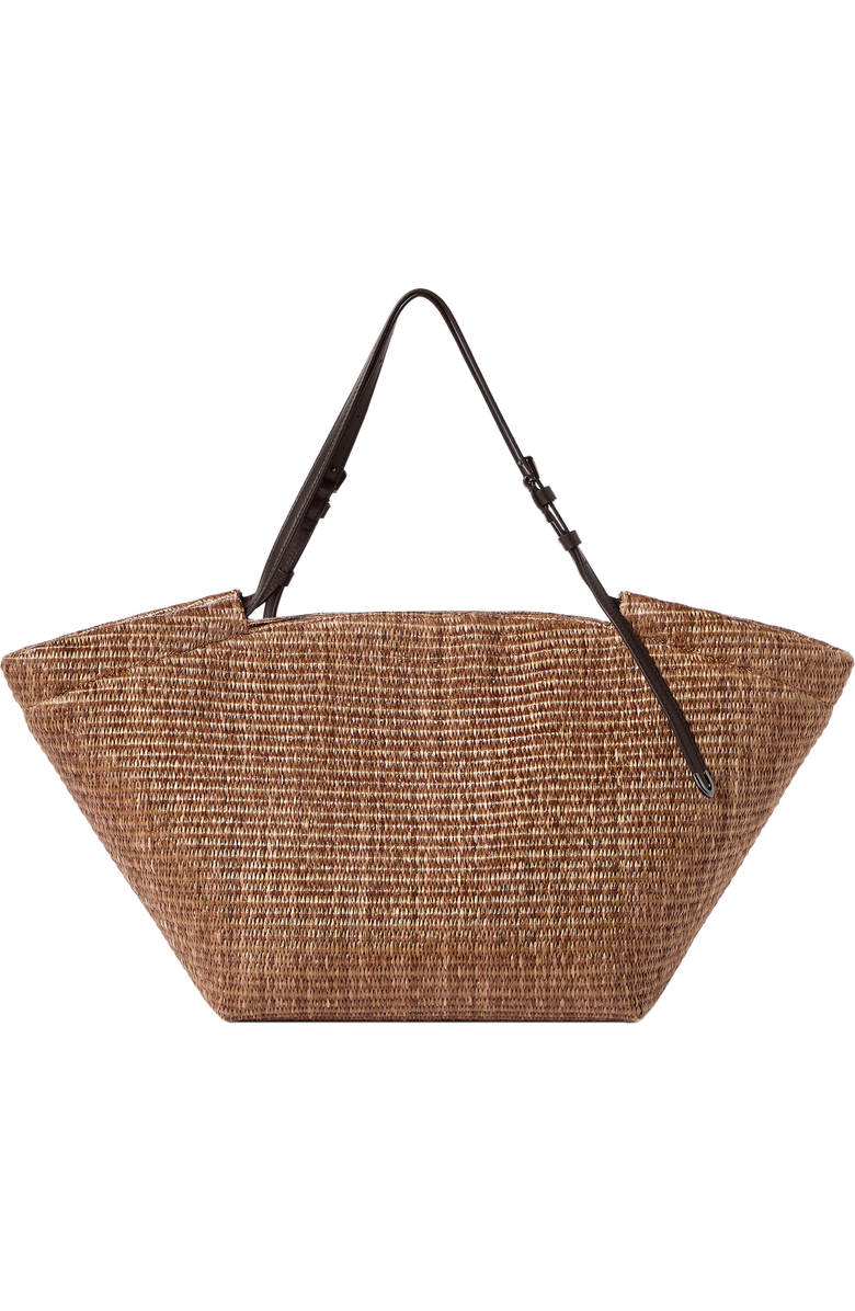 Brunello Cucinelli Raffia large panier shopper, Main, color, Light Brown