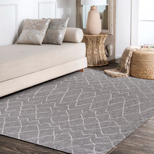 Jonathan Y Madaba Moroccan Trellis Indoor/outdoor Area Rug In Gray/cream