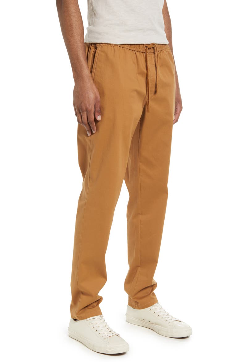 Elastic Waist Twill Chino Pants, Alternate, color, TAN DALE