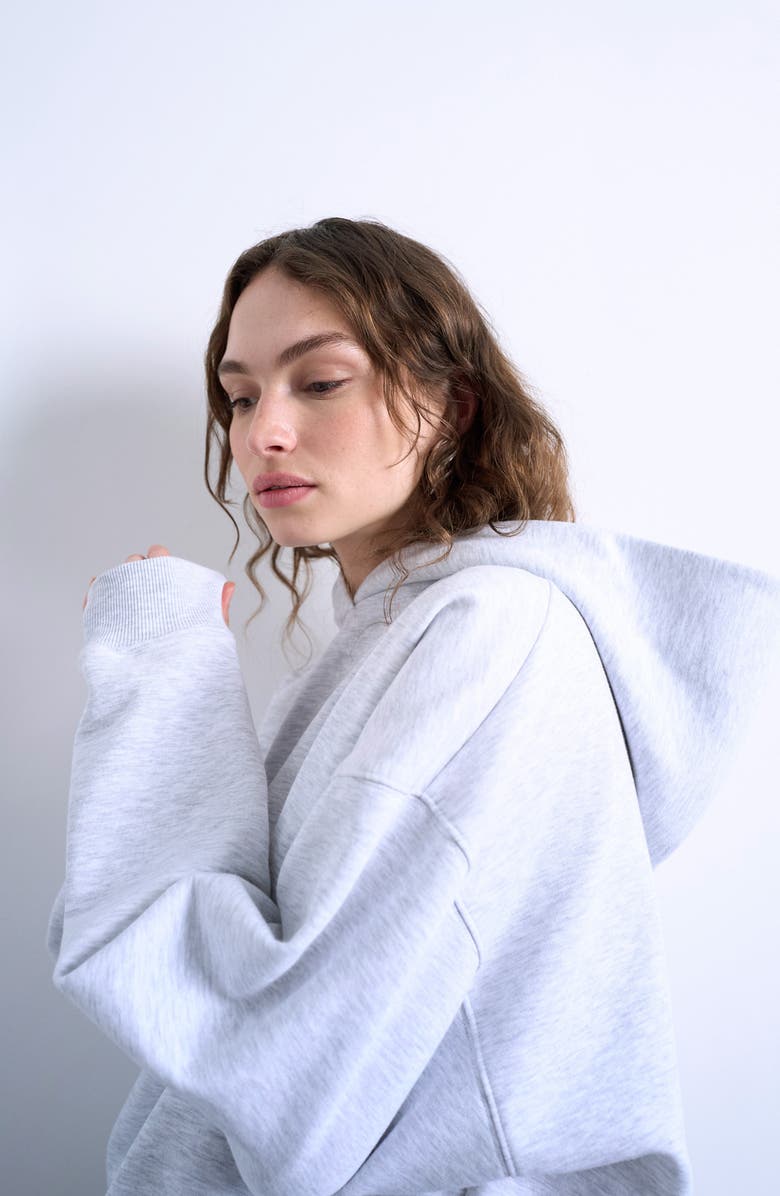 Topshop Ultimate Hoodie, Alternate, color, Light Grey