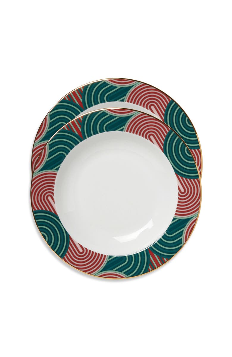 La DoubleJ Soup Plates Set Of 2 Slinky Verde, Main, color, Slinky Verde