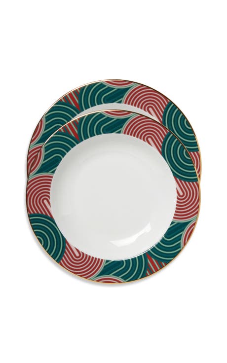 Soup Plates Set Of 2 Slinky Verde