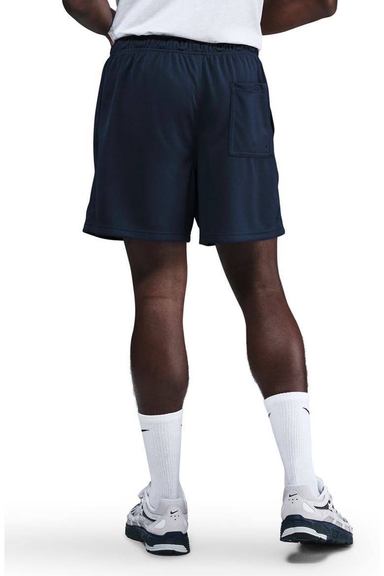 Club Flow Mesh Athletic Shorts, Alternate, color, OBSIDIAN/ WHITE