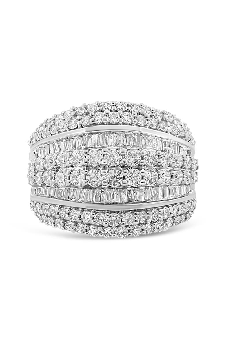 Silver 2.00 Cttw Diamond Cluster Ring, Main, color, White