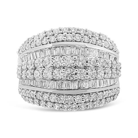 Silver 2.00 Cttw Diamond Cluster Ring