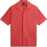 Ted Baker Fendry Cotton & Linen Knit Camp Shirt