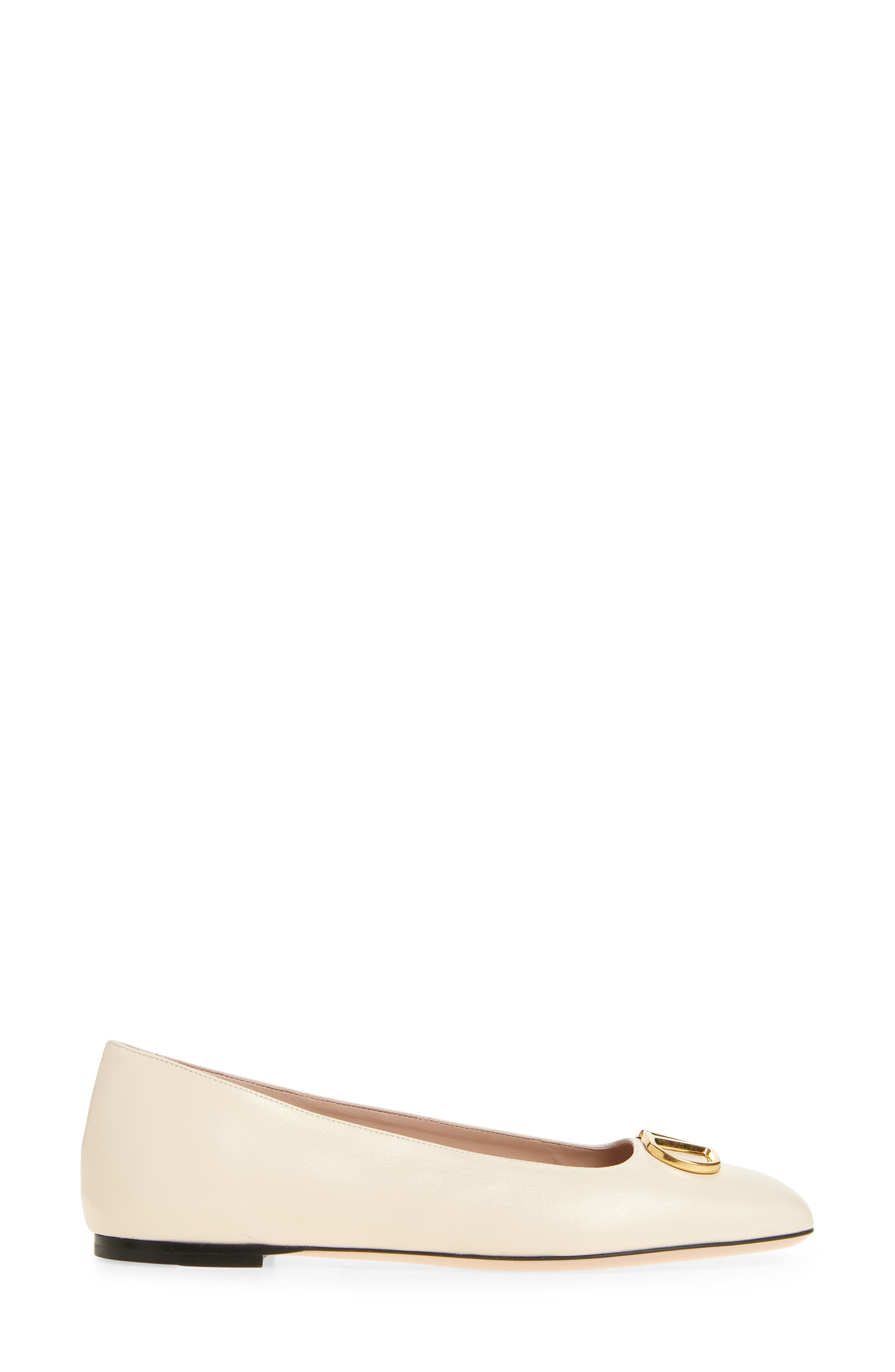 VLOGO Ballerina Flat, Alternate, color, WHITE