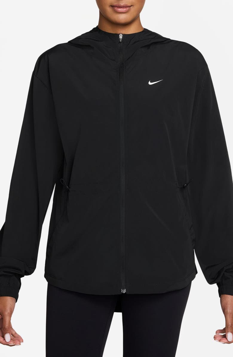 Nike One Dri-FIT Jacket, Main, color, Black/ White