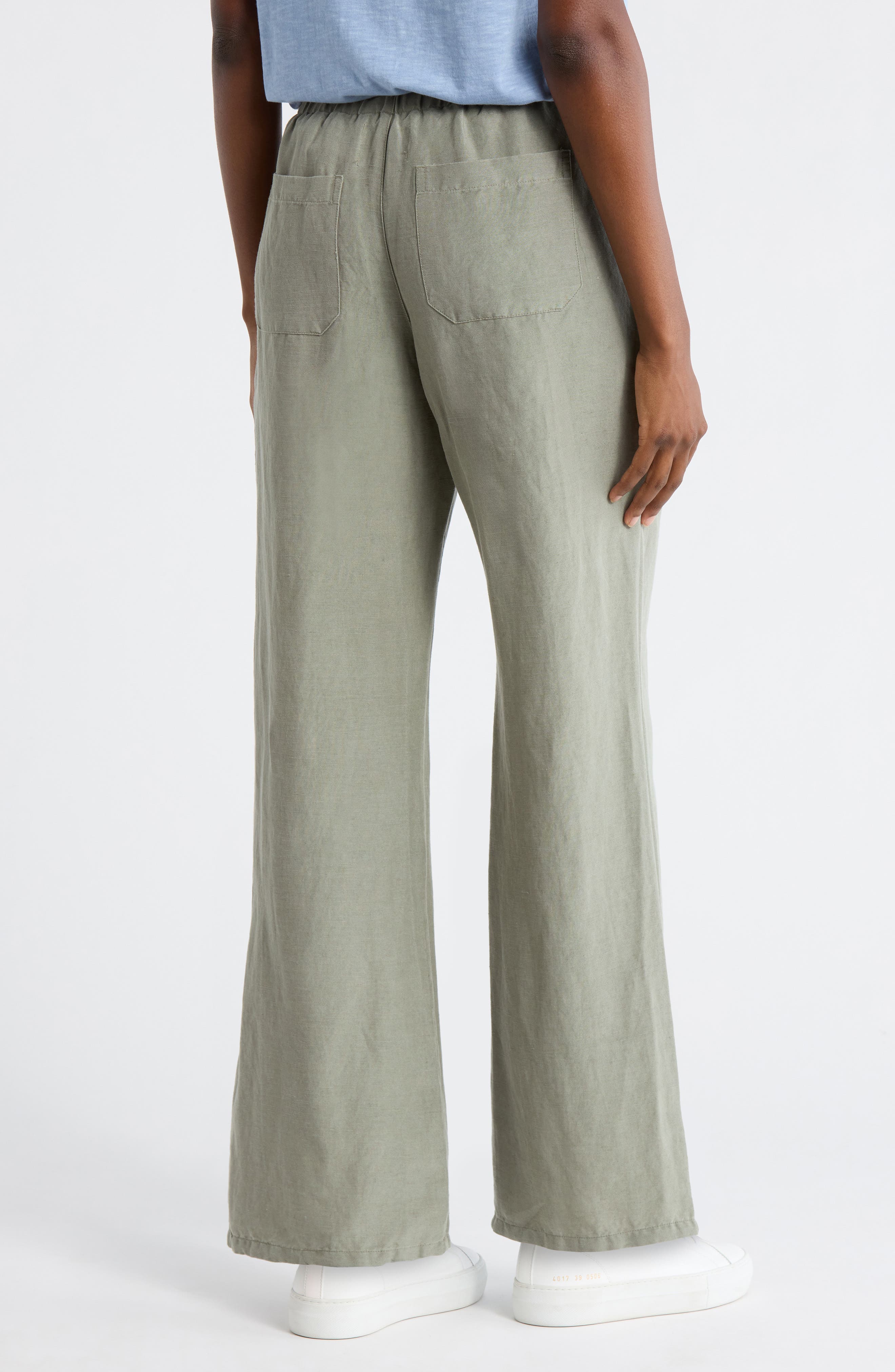 Linen Blend Straight Leg Pants - image 2