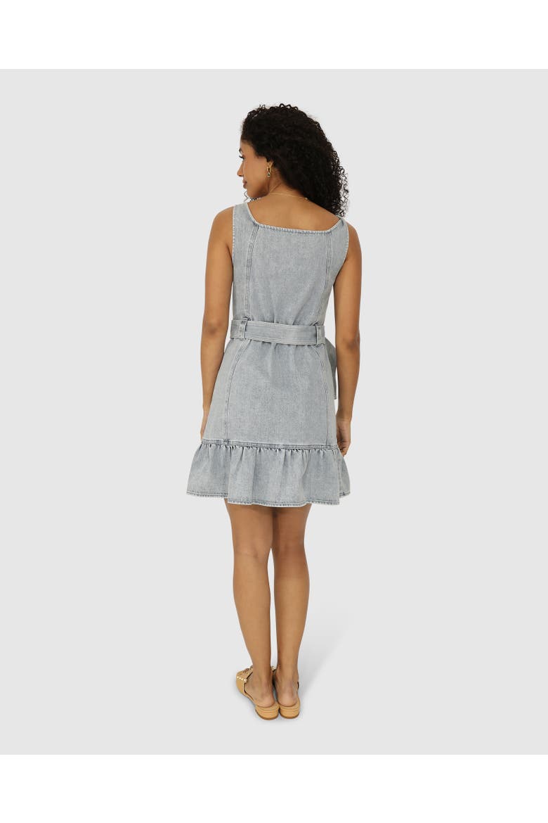 Reunite Denim Mini Dress, Alternate, color, Stonewash