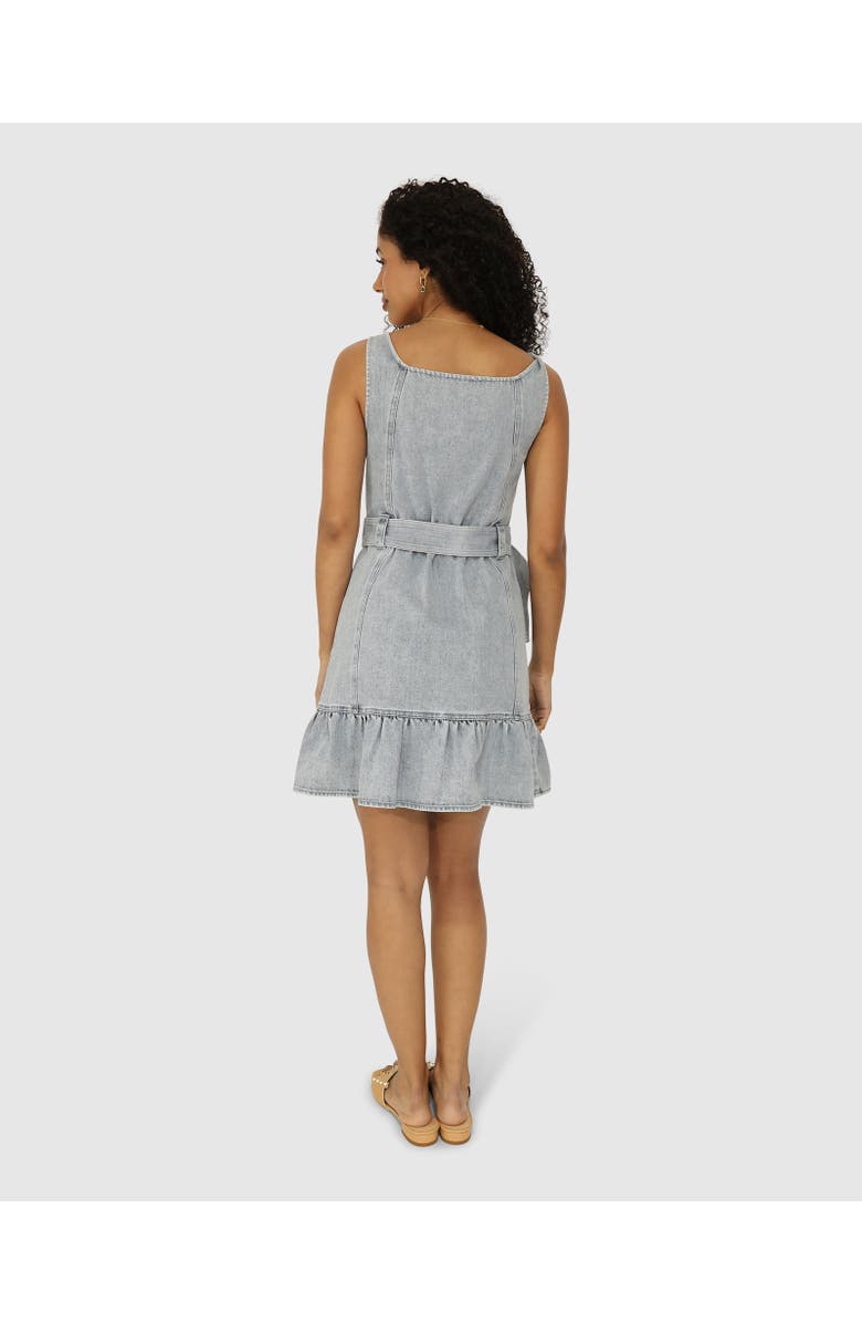 Belle & Bloom Reunite Denim Mini Dress, Alternate, color, Stonewash