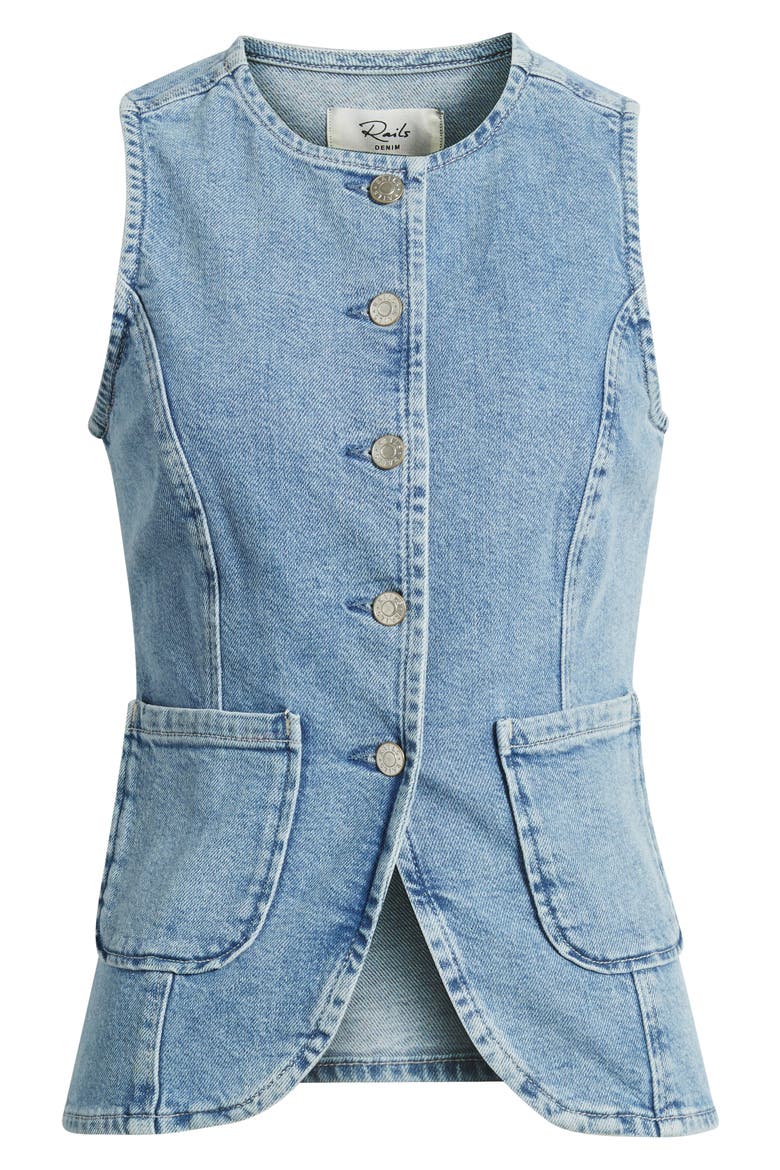 Portola Denim Vest, Alternate, color, BLUE EYED GIRL