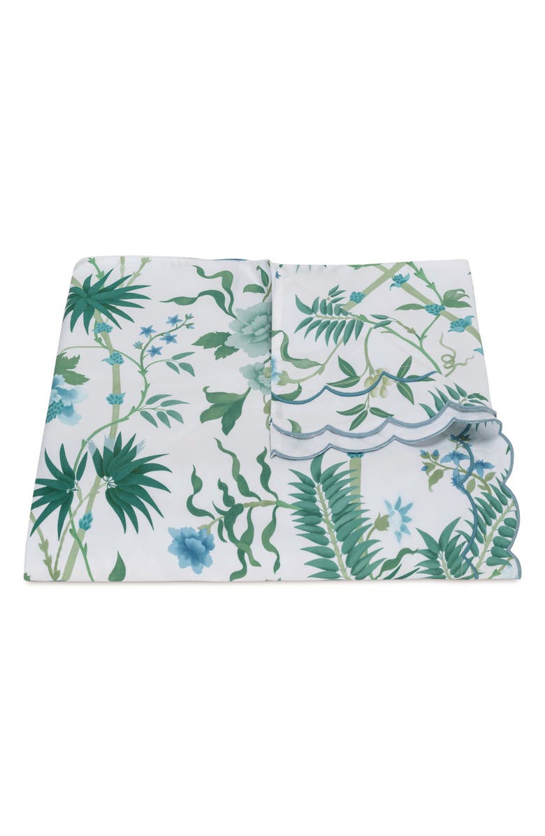 Matouk Palmyra Duvet Cover, Main, color, Emerald