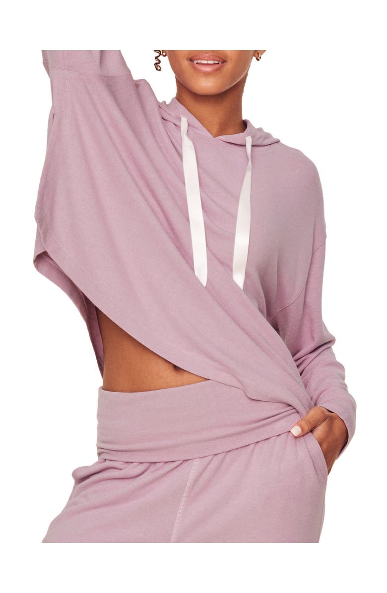 Adore Me Jilianne Cropped Hoodie, Main, color, Medium Purple