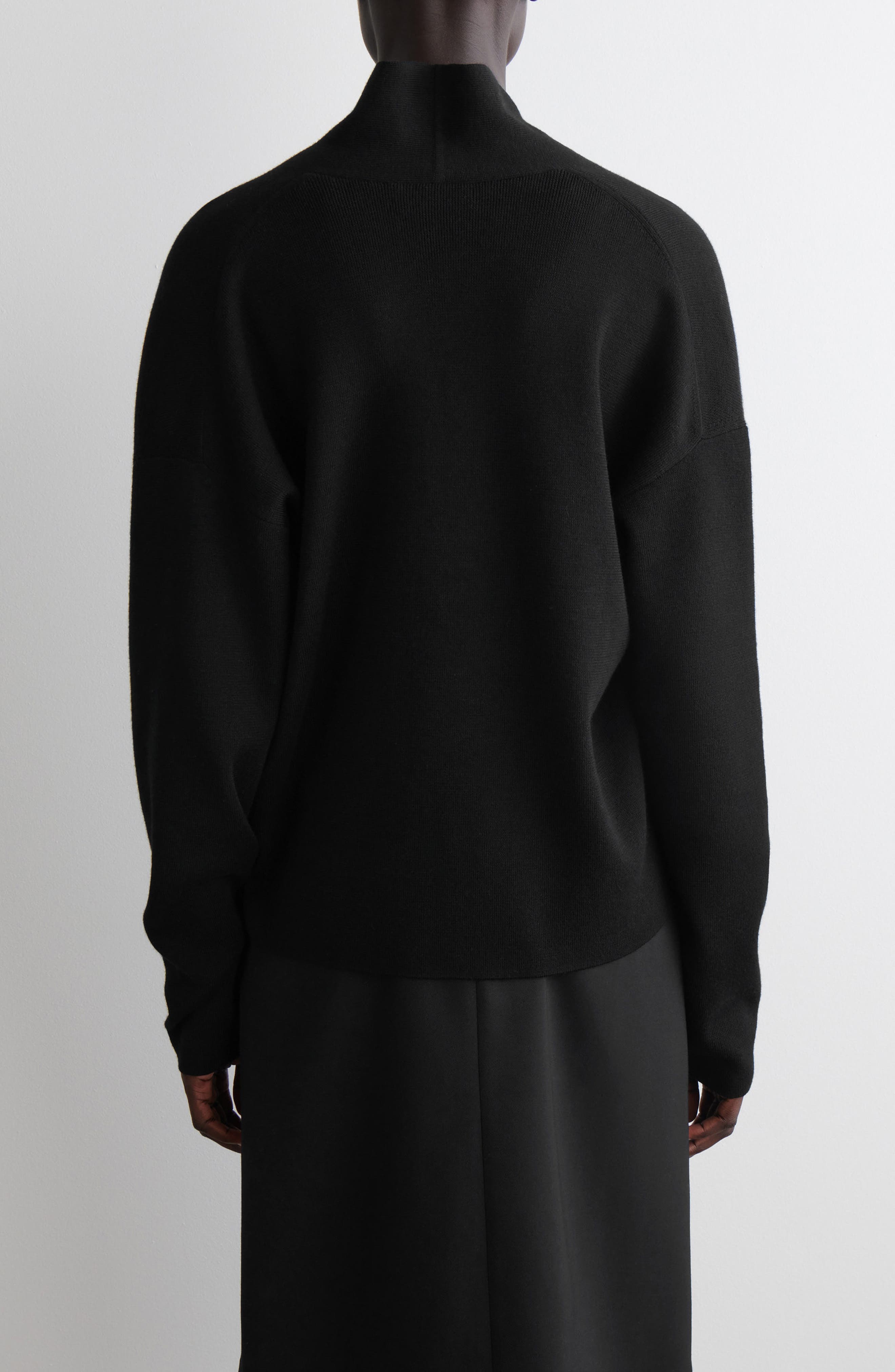 Shawl Collar Merino Wool Sweater - image 2