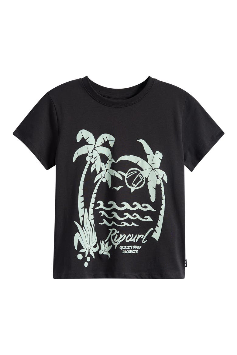 Kids' Moon Standard Cotton Graphic T-Shirt, Main, color, WASHED BLACK