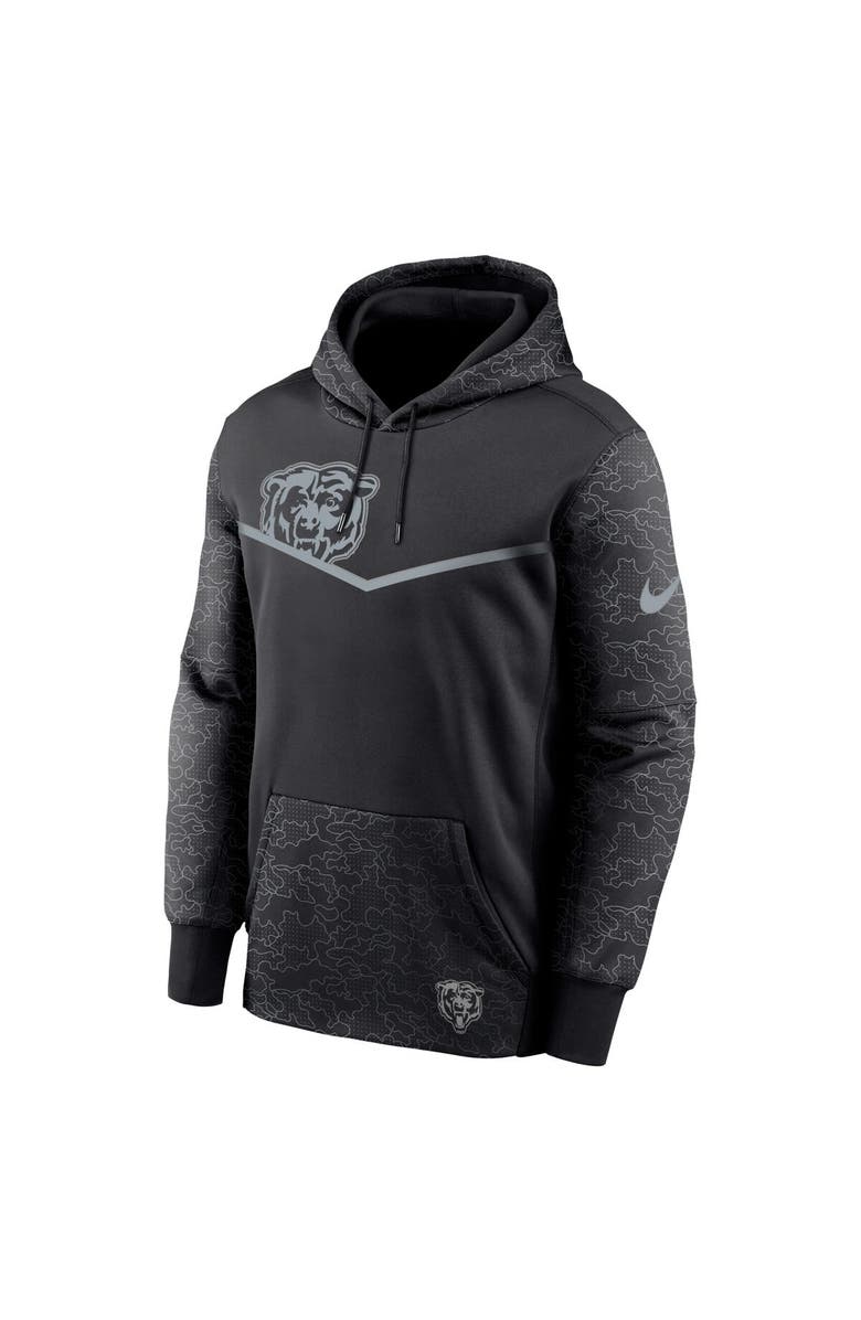 Nike Men's Nike Black Chicago Bears RFLCTV Chevron Pullover Hoodie, Alternate, color, 