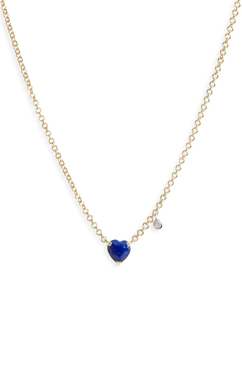 Meira T Lapis Lazuli Heart Pendant Necklace, Main, color,