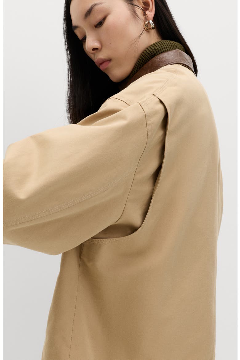 Cotton Blend Twill Bomber Jacket, Alternate, color, LIGHT CARAMEL BROWN