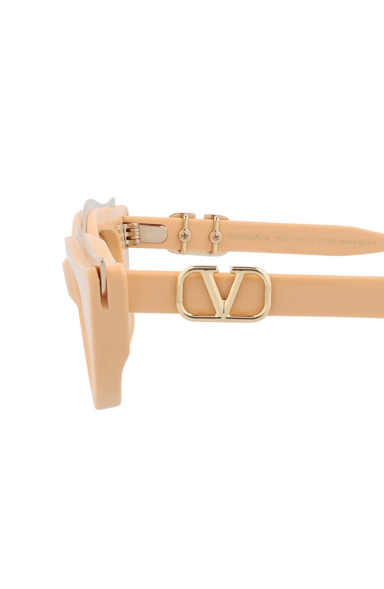 Valentino 49mm Cat Eye Sunglasses, Alternate, color, Beige Beige