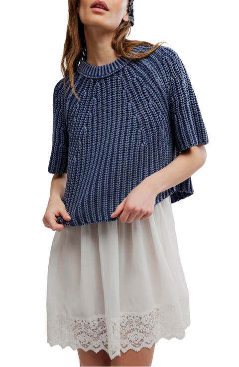 Amy Short Sleeve Cotton Sweater