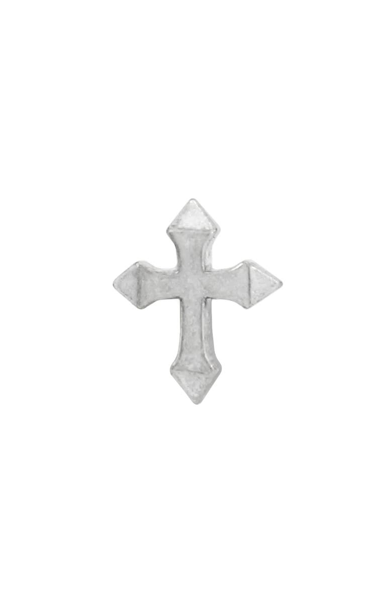 AllSaints Cross Single Stud Earring, Main, color,