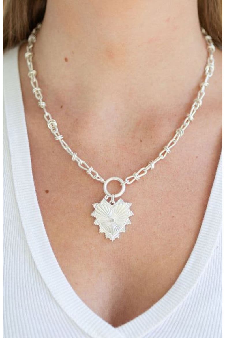 Love and Luck Necklace, Alternate, color, Silver