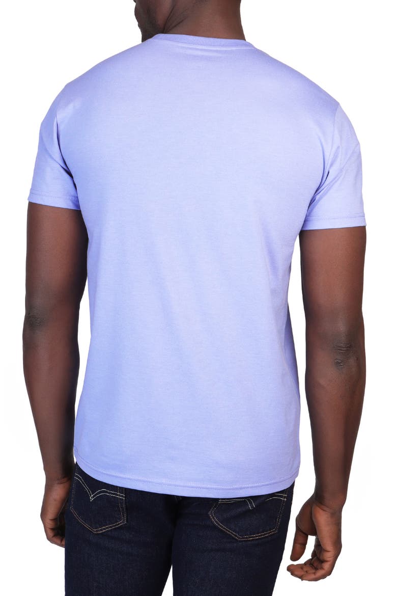 Vibrant Crewneck Mélange Cotton Blend T-Shirt, Alternate, color, PERIWINKLE