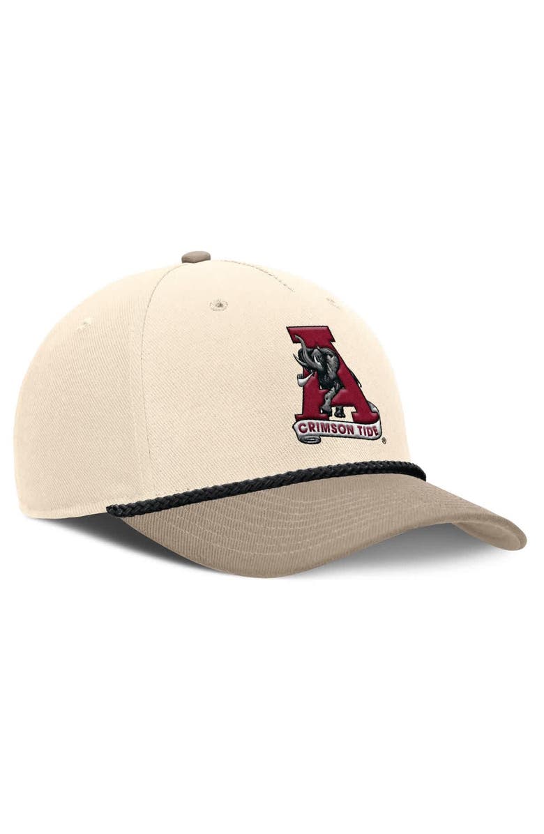 Nike Men's Nike Natural Alabama Crimson Tide Rise Legacy Throwback Logo Adjustable Hat, Alternate, color, 
