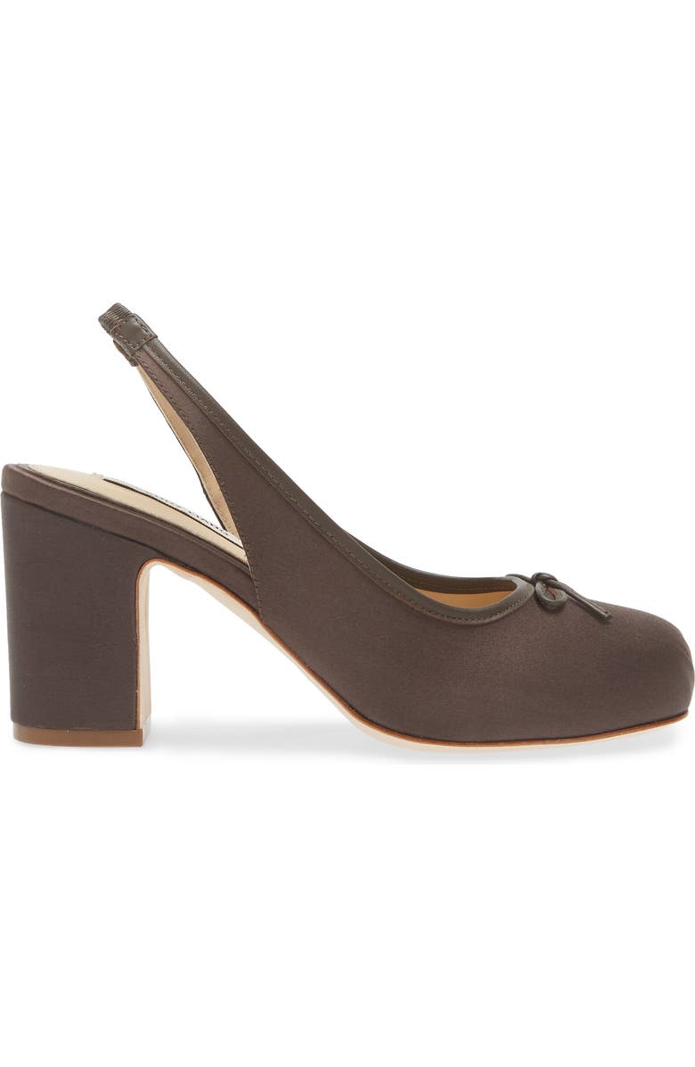 Sandy Liang Square Toe Slingback Ballet Pump, Alternate, color, Brunette Satin