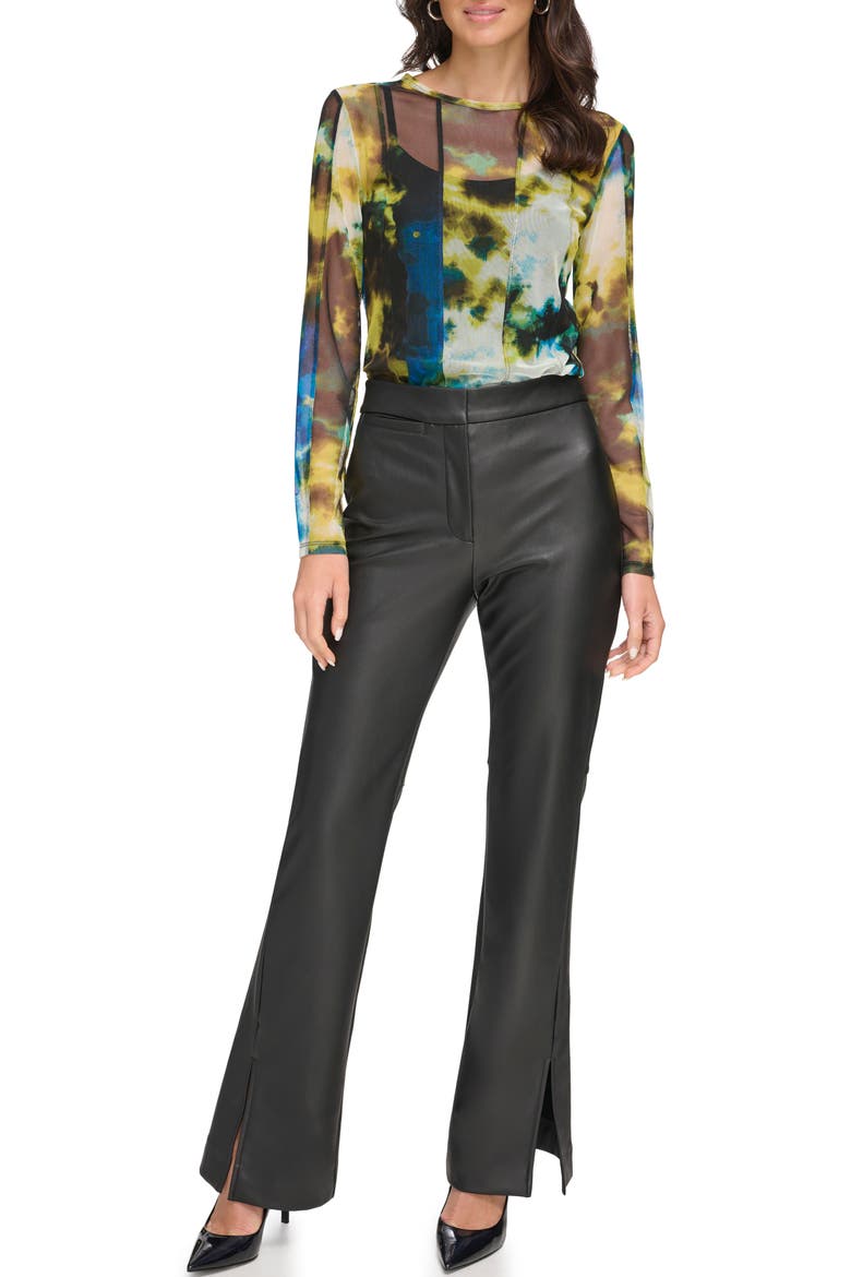 Tie Dye Mesh Top, Alternate, color, CITRINE/ BLACK MULTI
