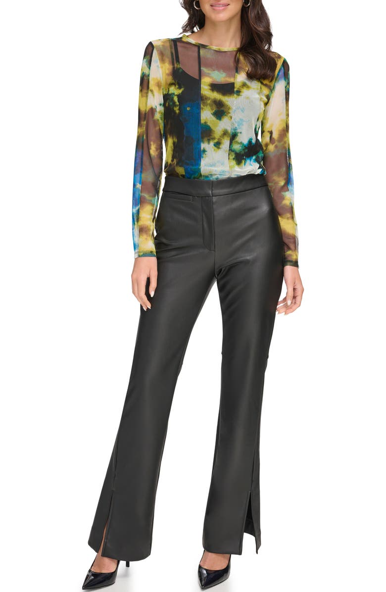 DKNY Tie Dye Mesh Top, Alternate, color,