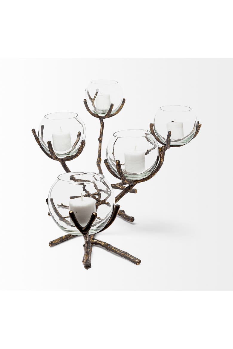 Vine Candle Table Candle Holder, Alternate, color, Brown