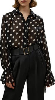 Lilysilk Polka Dots Georgette Blouse