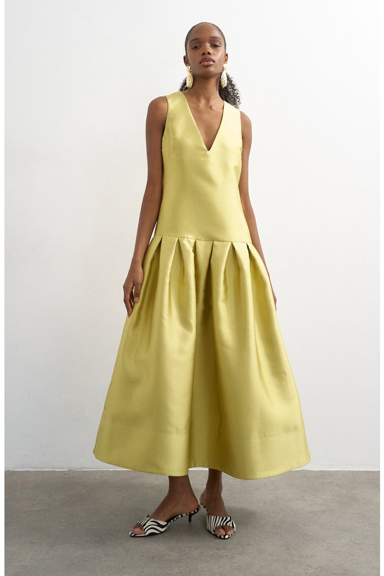 Drop Waist Sleeveless Dress, Main, color, GREEN