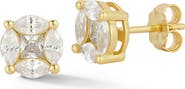 GLAZE JEWELRY Illusion Cubic Zirconia Stud Earrings
