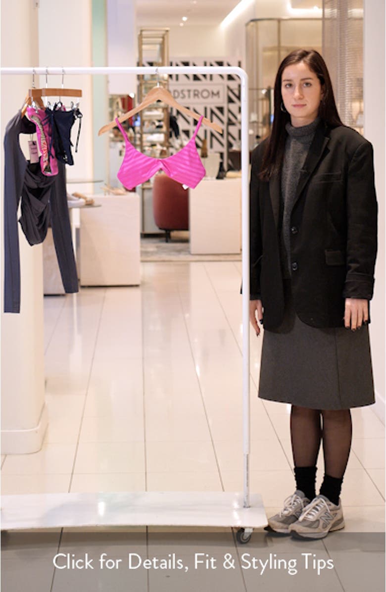 Deep Pink Liberties Reversible Bikini Top, sales video thumbnail