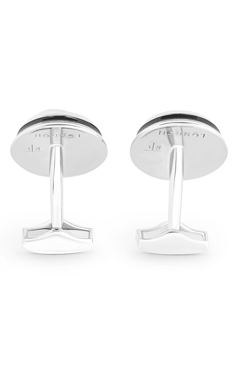 Tateossian Carbon Skull Cuff Links, Alternate, color, Black