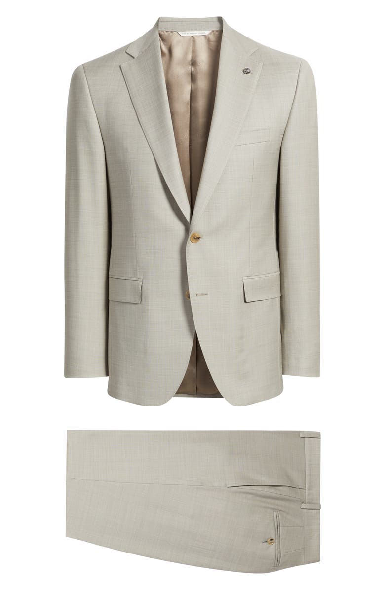 Jack Victor Esprit Tan Mélange Wool Suit, Main, color, Grey