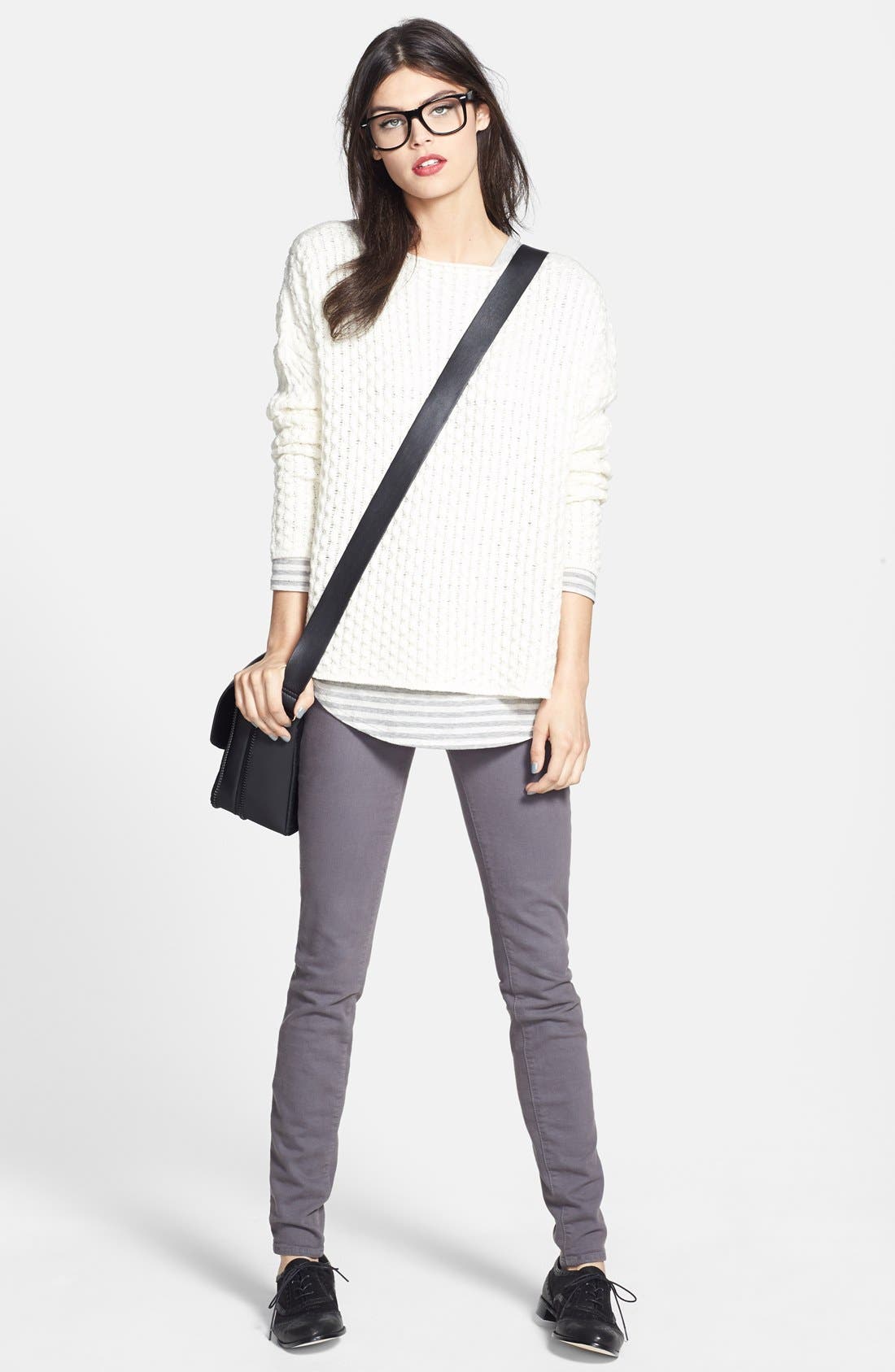 'Saddle' Crossbody Bag, Alternate, color, BLACK
