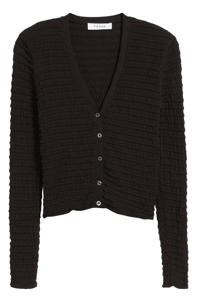 FRAME Noir Silk & Cotton Cardigan, Alternate, color, 
