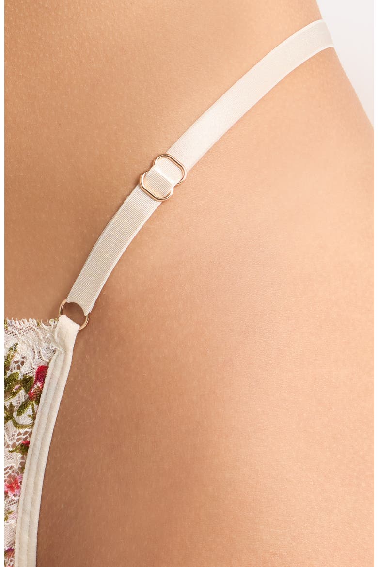 Floral Lace G-String, Alternate, color, FIELD FLORAL