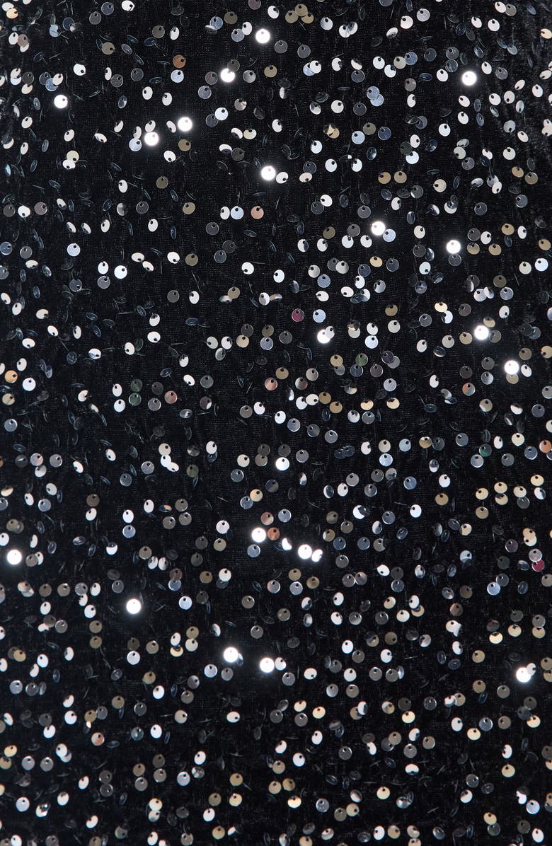 VICI Collection Cheers Sequin Long Sleeve Minidress, Alternate, color, Black