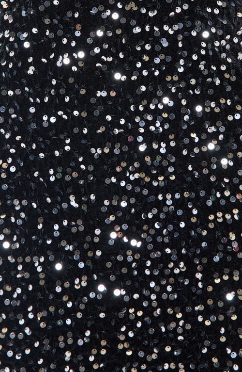 Vici Collection Cheers Sequin Long Sleeve Minidress In Black