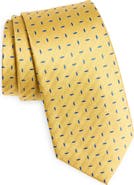 Duchamp Geometric Print Silk Tie